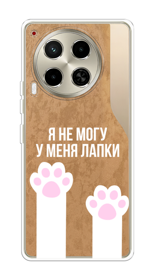 

Чехол на Tecno Camon 30 4G "У меня лапки", Белый;розовый, 305650-1