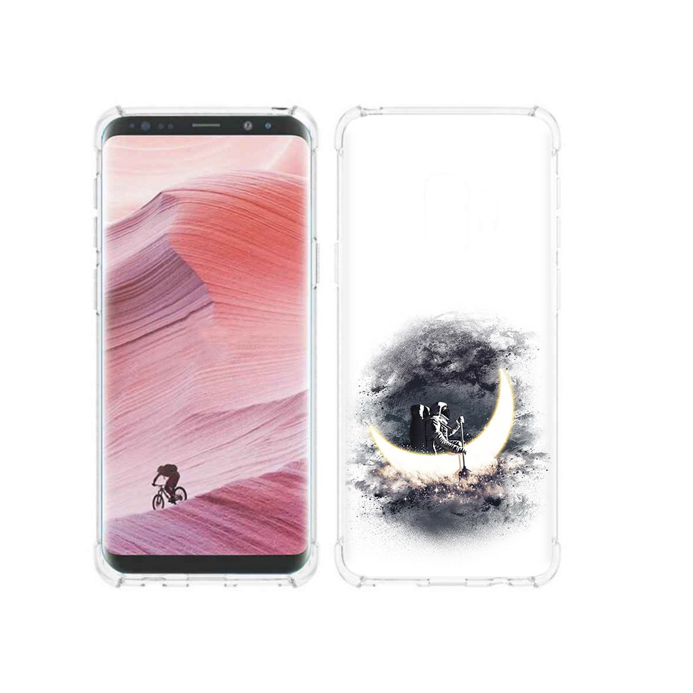 

Чехол MyPads Tocco для Samsung Galaxy S9 лунный путешественник (PT101623.567.448), Прозрачный, Tocco