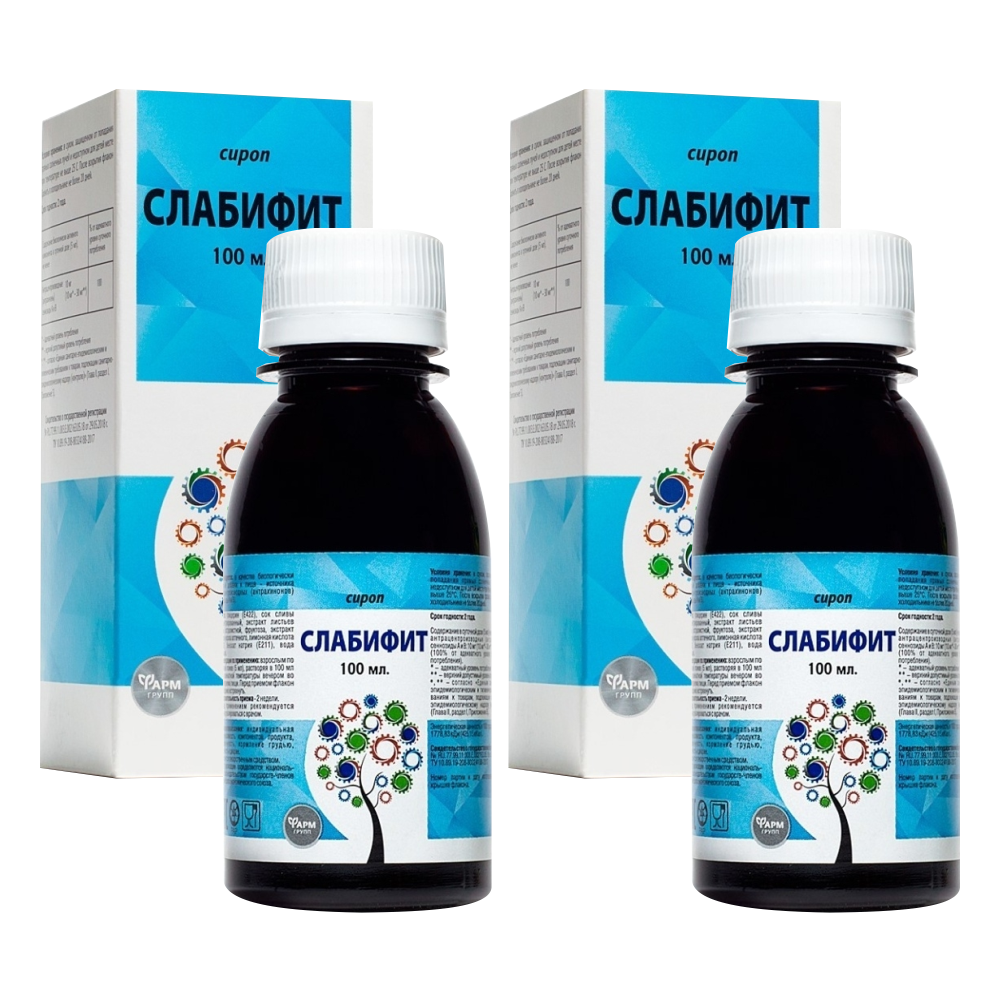 Комплект Фармгрупп Слабифит сироп 100 мл х 2 шт