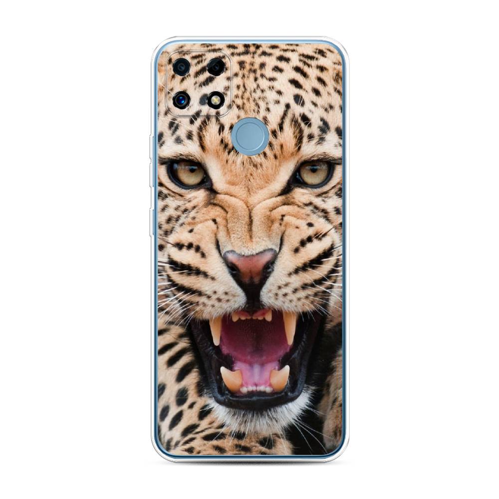 

Чехол на Oppo Realme C25 "Леопард 3d", Бежевый;черный, 257450-6