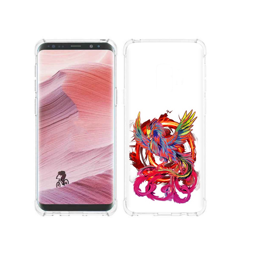 

Чехол MyPads Tocco для Samsung Galaxy S9 красочный феникс (PT101623.567.414), Прозрачный, Tocco