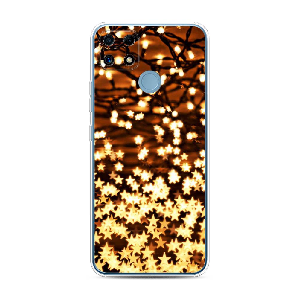 

Чехол на Oppo Realme C25 "Новогодняя гирлянда", Золотистый, 257450-5
