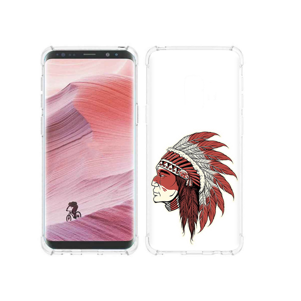 

Чехол MyPads Tocco для Samsung Galaxy S9 красный индеец (PT101623.567.411), Прозрачный, Tocco