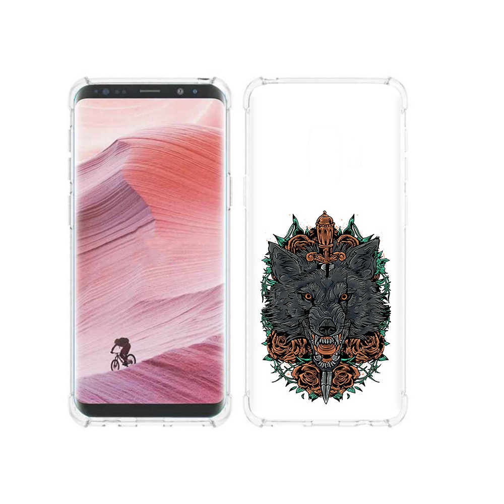 

Чехол MyPads Tocco для Samsung Galaxy S9 красивый злой волк (PT101623.567.409), Прозрачный, Tocco
