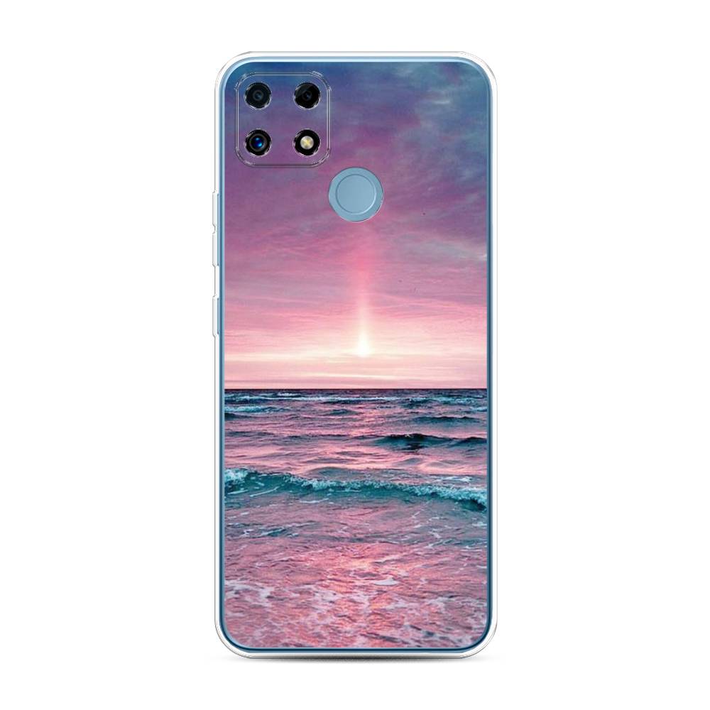

Чехол на Oppo Realme C25 "Восход 3", Розовый;голубой, 257450-2
