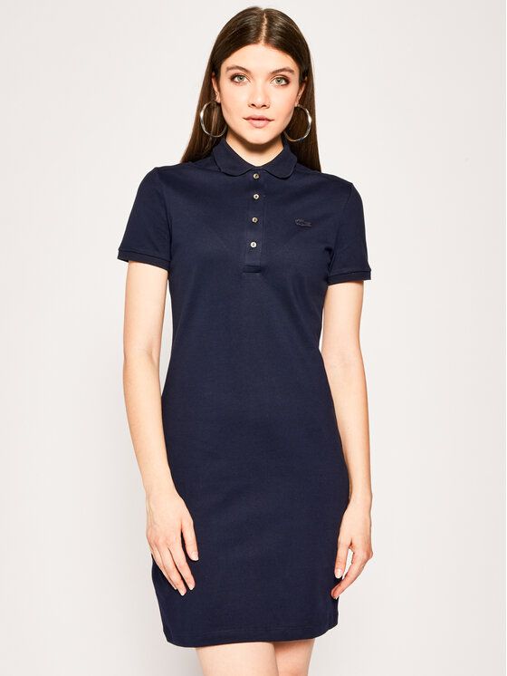

Платье женское Lacoste 0000206963994 синее 38 EU, Синий, 0000206963994