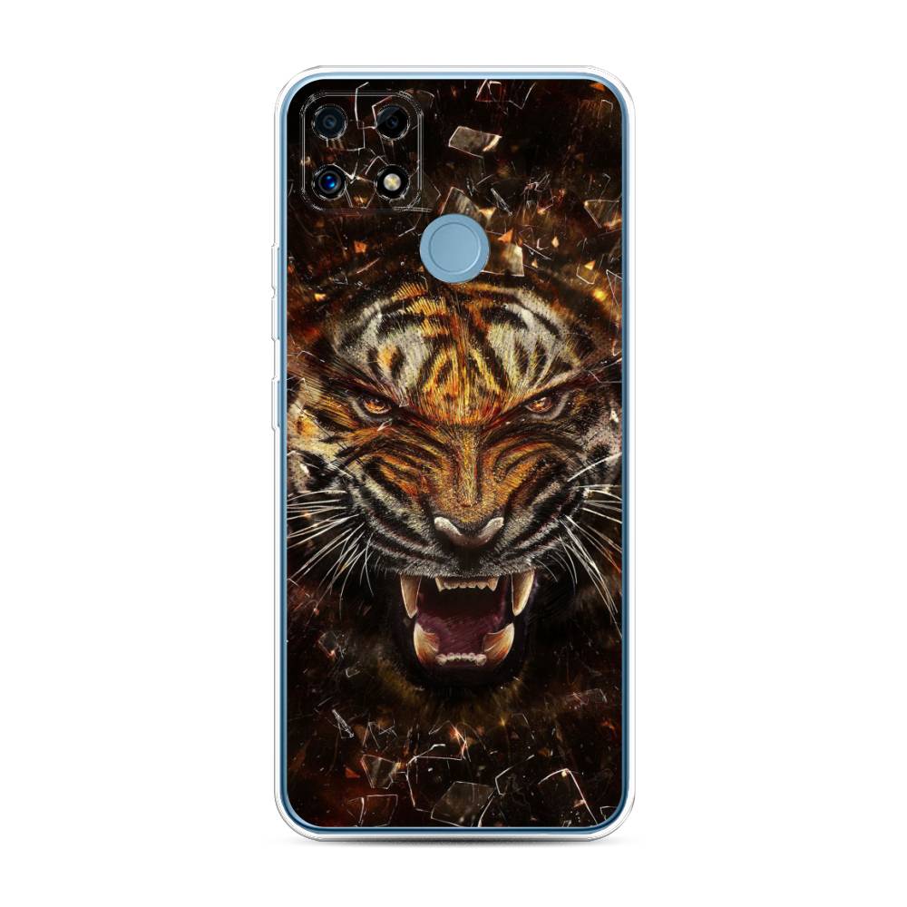 

Чехол на Oppo Realme C25 "Тигр осколки", Оранжевый;серый;черный, 257450-1