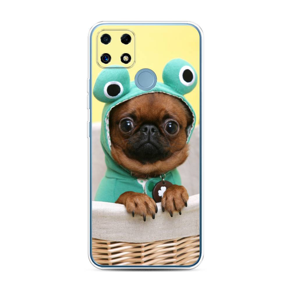 

Чехол на Oppo Realme C25 "Собачка в шапке лягушки", Коричневый;желтый;голубой, 257450-1