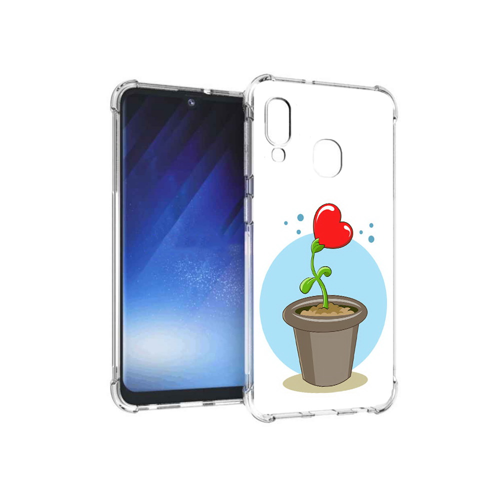 

Чехол MyPads Tocco для Samsung Galaxy A20e Растение любви 14 февраля (PT133424.505.145), Прозрачный, Tocco