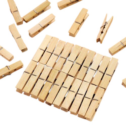 Набор бамбуковых прищепок 20шт 6x1см BAMBOO PEG