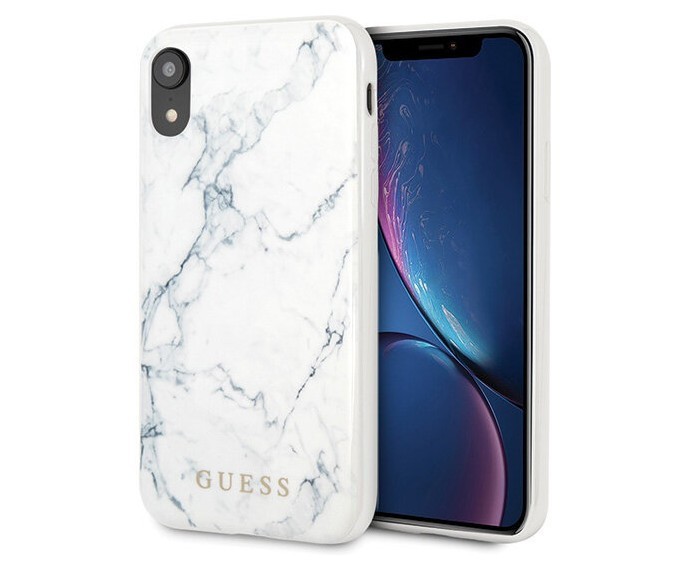 фото Чехол cg mobile guess marble design iphone xr белый