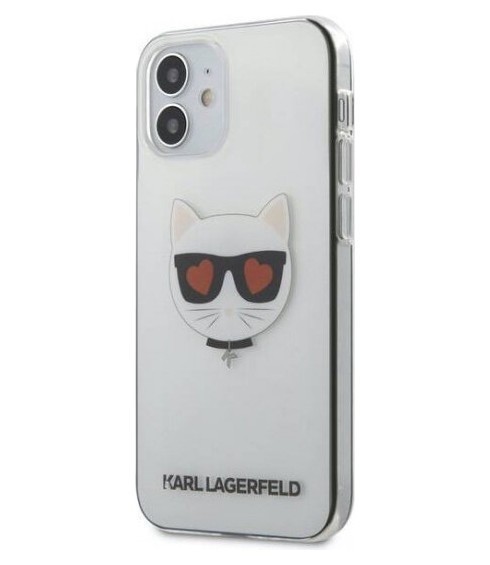 фото Чехол cg mobile karl lagerfeld choupette head hearts iphone 12 mini прозрачный