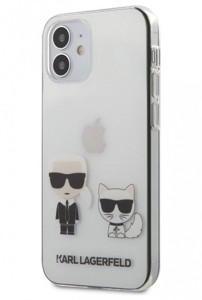 фото Чехол cg mobile karl lagerfeld ikonik karl&choupette iphone 12 mini прозрачный