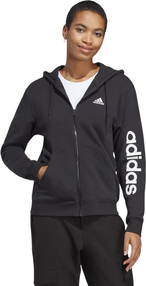 Толстовка женская Adidas W LIN FT FZ HD черная 2XL