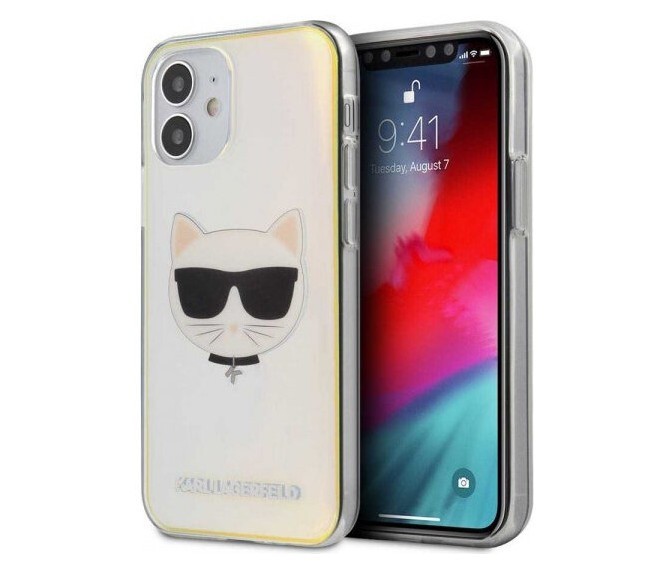 фото Чехол cg mobile karl lagerfeld choupette's head iphone 12 mini прозрачный