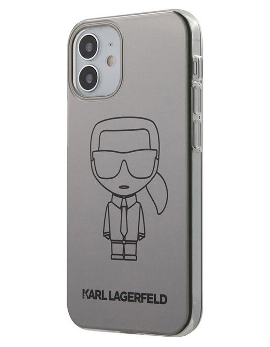 фото Чехол cg mobile karl lagerfeld ikonik metallic eff iphone 12 mini серебристый