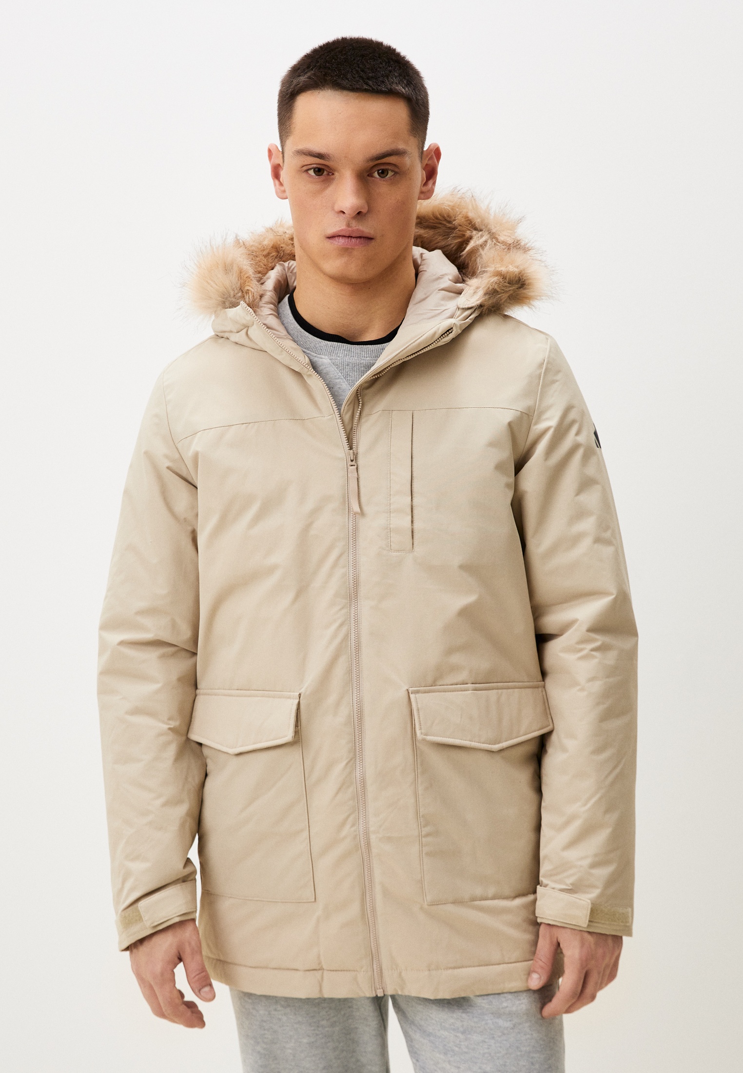 

Куртка мужская Adidas PAVERIC FUR бежевая S, Бежевый, PAVERIC FUR