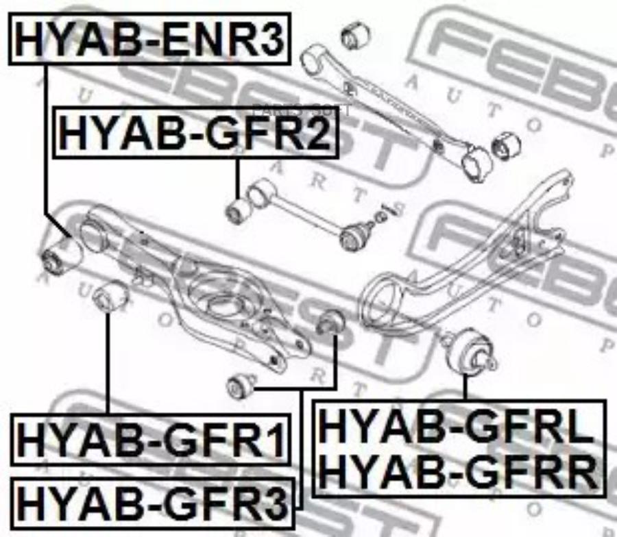 

FEBEST Сайленблок FEBEST HYAB-GFR3
