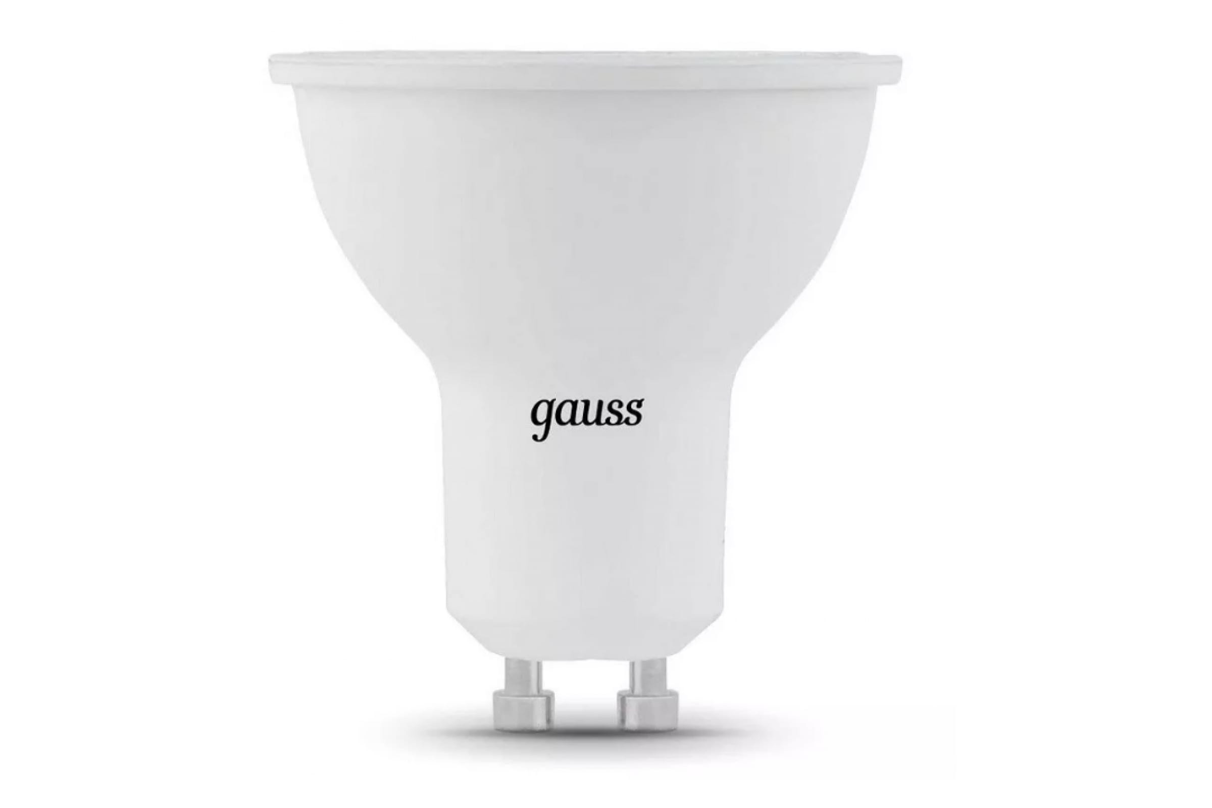 фото Лампа gauss mr16 5w 530lm 6500k gu10 led 1/10/100