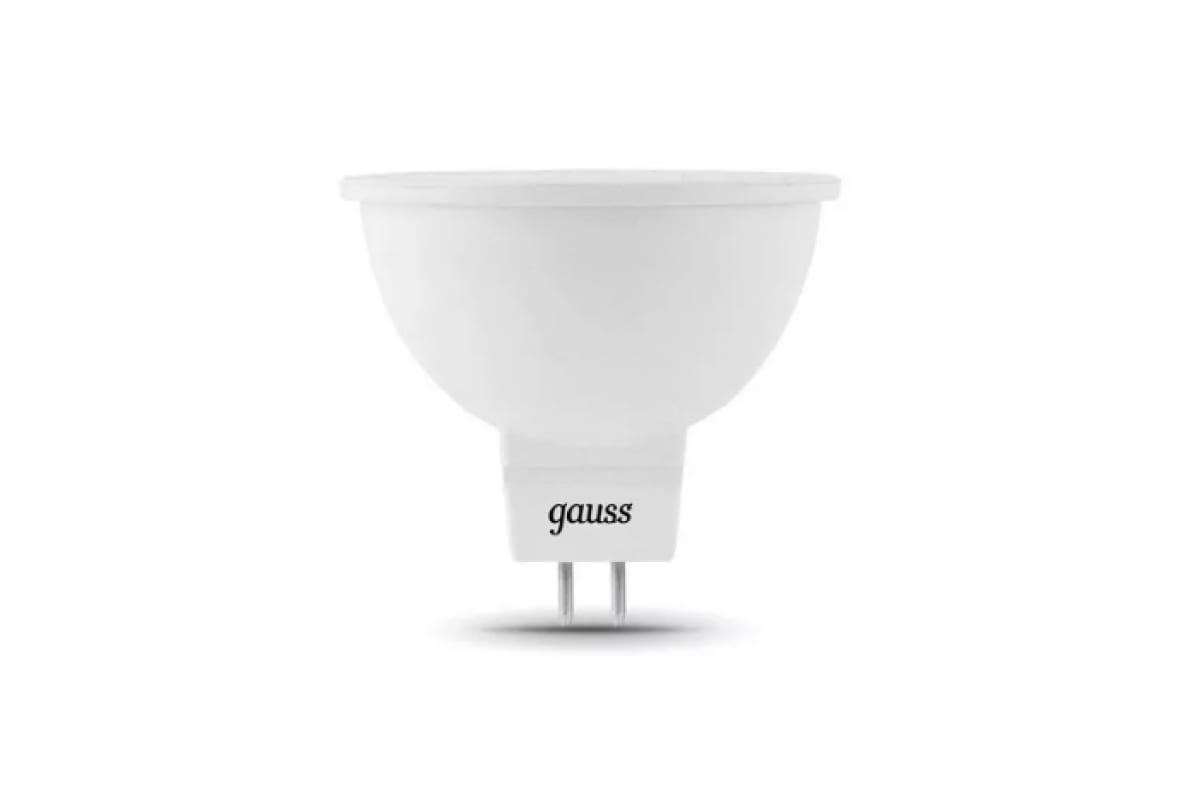 фото Лампа gauss mr16 12v 5w 530lm 6500k gu5.3 led 1/10/100