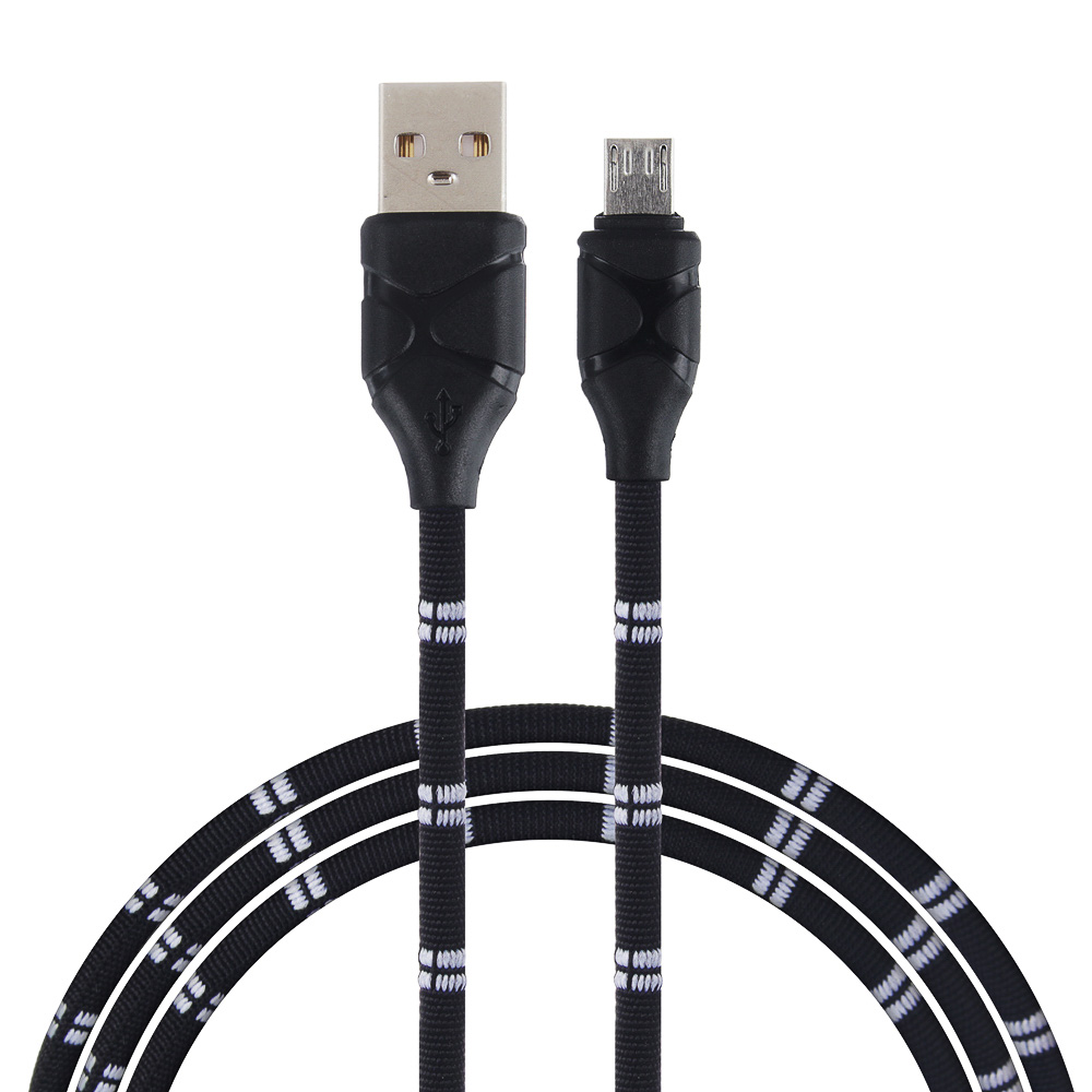 

Кабель для зарядки Питон Micro USB, 1м, 2А, тканевая оплетка, 3 цвета, пакет, 470-076