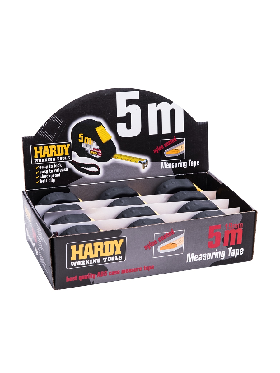 

Рулетка, 5м х 19мм, двухкомп. корпус, ручная фиксация, HARDY /0700-441905