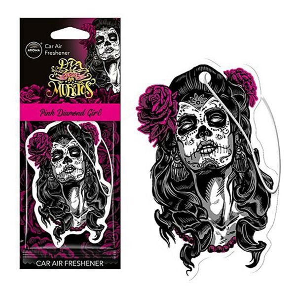 фото Ароматизатор пропитанный aroma car dia de los muertos diamond girl pink