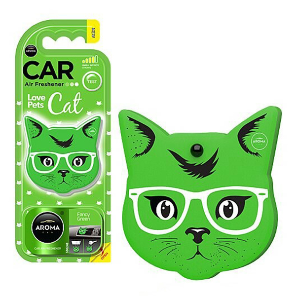 фото Ароматизатор пропитанный aroma car cat fancy green