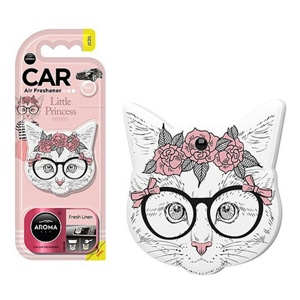 

Ароматизатор пропитанный Aroma Car Art Cats Princess Fresh Linen