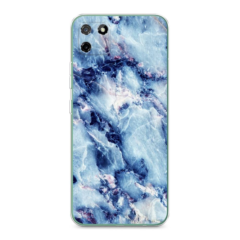 

Чехол на Realme C11 2020 "Мрамор с синими прожилками", Синий, 253850-3