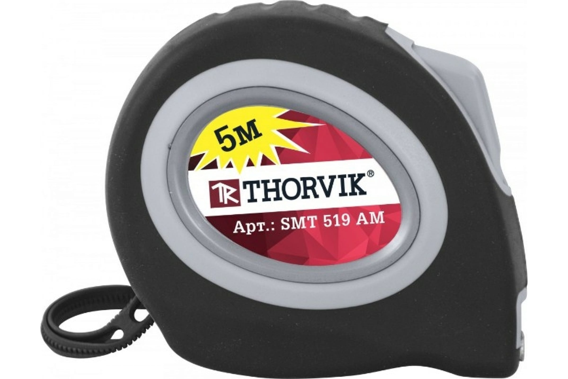 Рулетка измерительная <<THORVIK SMT519AM>> 5м,19мм,магнитный зацеп,автостоп,утолщенное пол