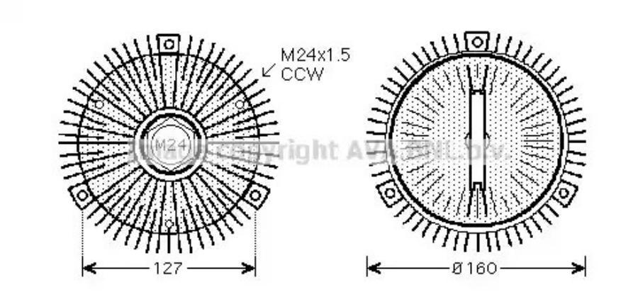 

Муфта вентилятора BMW 3/5/5 Touring 87>07 AVA QUALITY COOLING BWC323