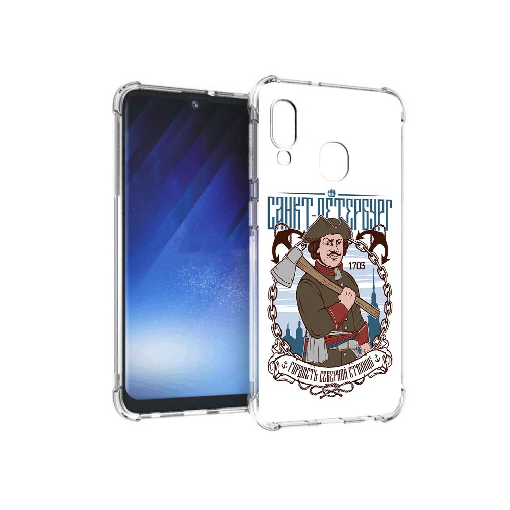 

Чехол MyPads Tocco для Samsung Galaxy A20e Петр первый (PT133424.505.134), Прозрачный, Tocco