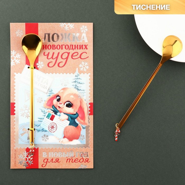 

Ложка с подвесом "В Новый Год для тебя", 2,7 х 14,8 см