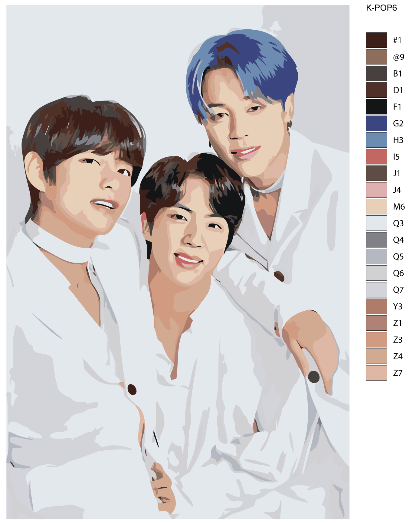 

Картина по номерам, Живопись по номерам, 80 x 120, K-POP6, K-POP6