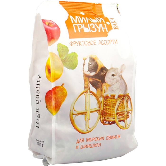 Корм для шиншилл и морских свинок Вака High Quality Милый грызун, 200 г, 5 шт