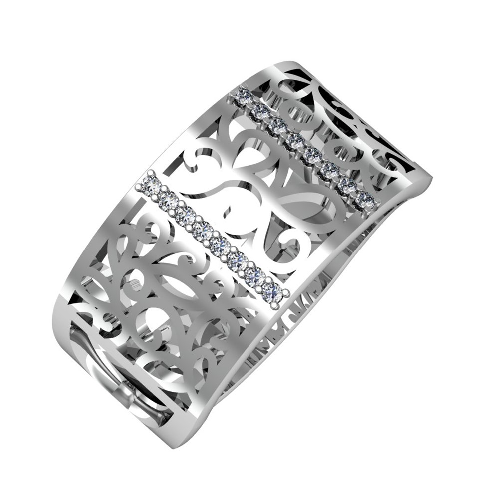 Кольцо из серебра р.19,5 ПРИВОЛЖСКИЙ ЮВЕЛИР 251020-FA11, фианит