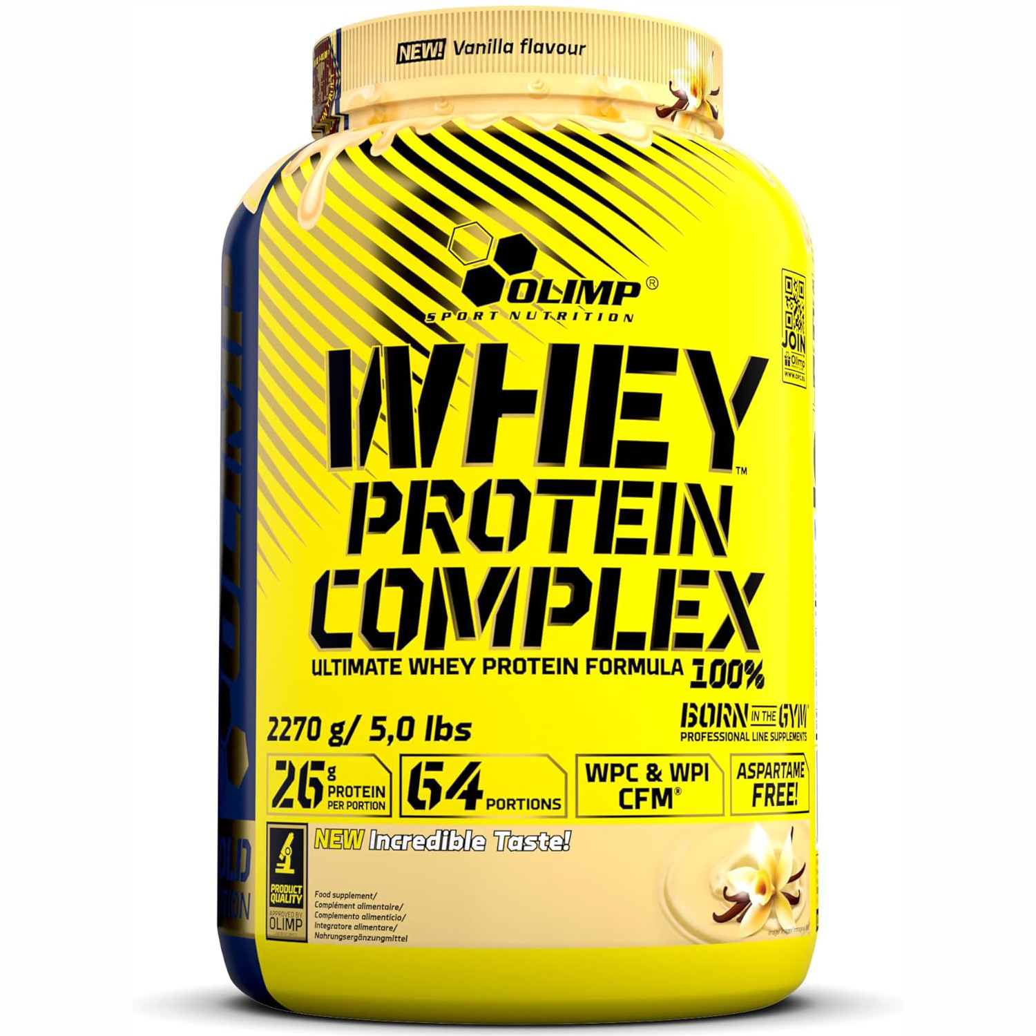 Сывороточный протеин Olimp Whey Protein Complex 100 - 2270 г банка ваниль 9349₽