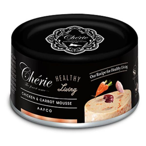 

Влажный корм для кошек Pettric Cherie Healthy Living, мусс из курицы с морковью, 80г