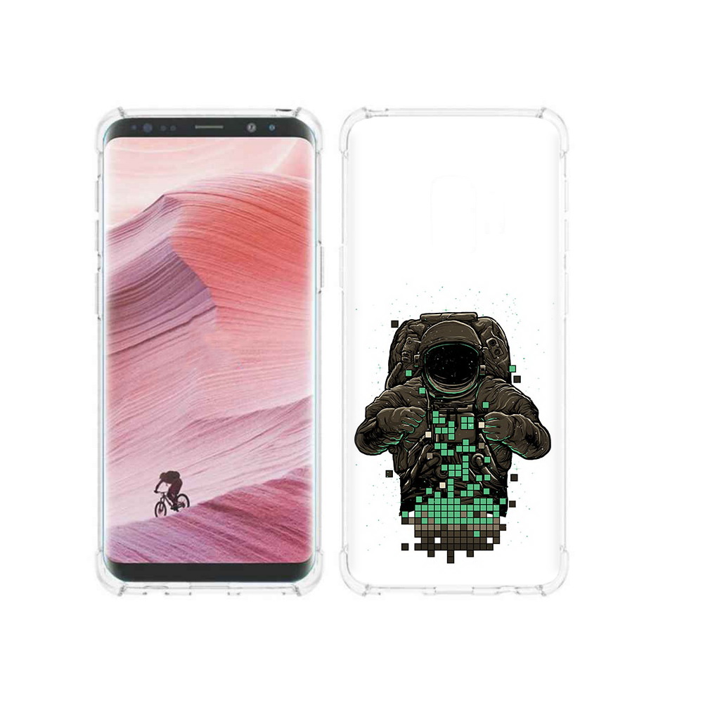 

Чехол MyPads Tocco для Samsung Galaxy S9 космонавт с пикселями (PT101623.567.394), Прозрачный, Tocco