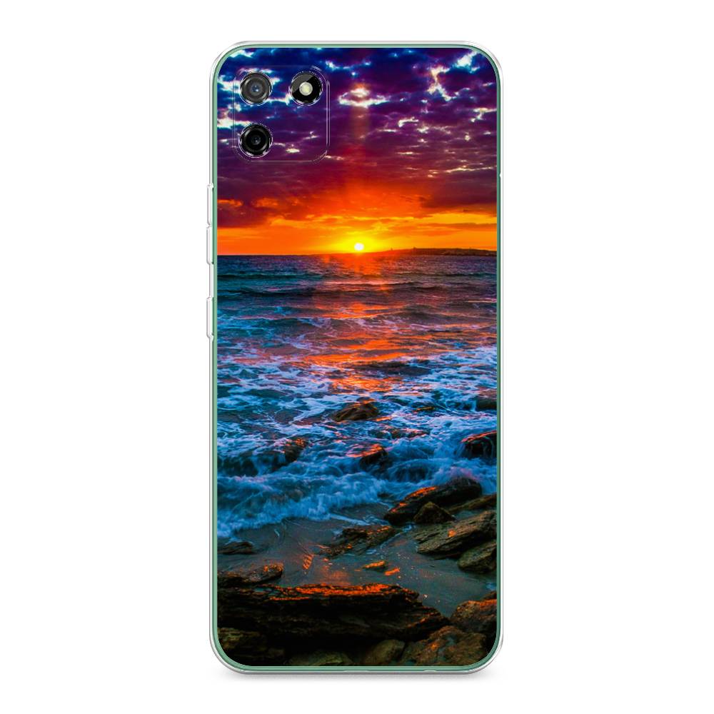 

Чехол на Realme C11 2020 "Закат 1", Оранжевый;синий, 253850-2