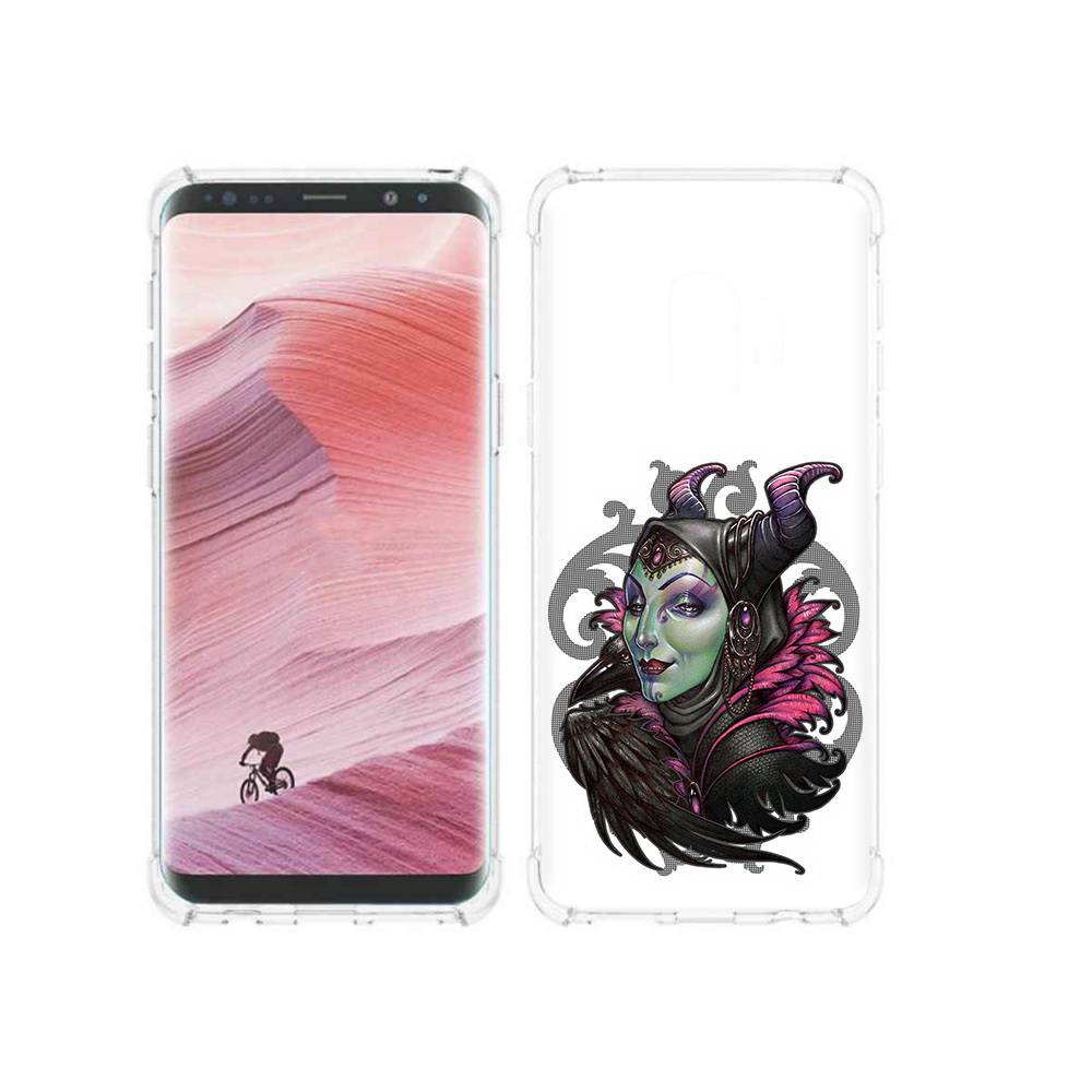 

Чехол MyPads Tocco для Samsung Galaxy S9 зеленая девушка с вороном (PT101623.567.357), Прозрачный, Tocco