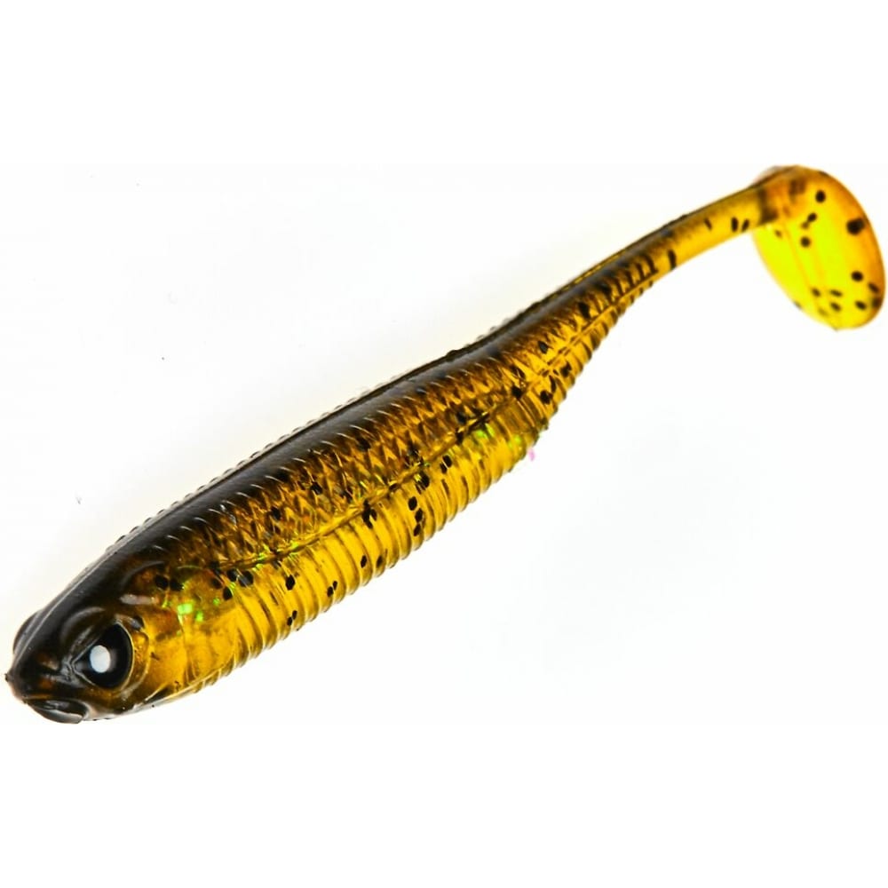 

Виброхвосты Lucky John LJ 3D Series MAKORA SHAD TAIL, Золотистый;черный, LJ 3D