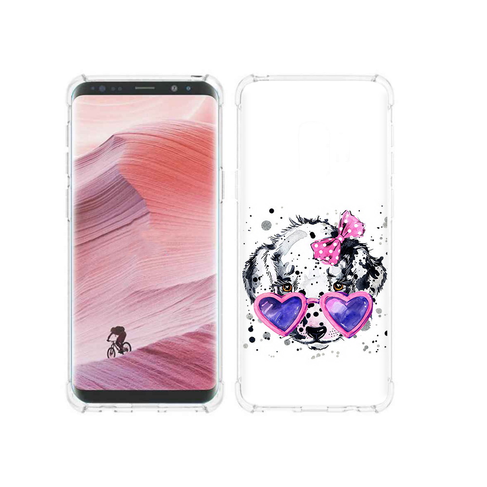 

Чехол MyPads Tocco для Samsung Galaxy S9 долматинец в очках (PT101623.567.337), Прозрачный, Tocco