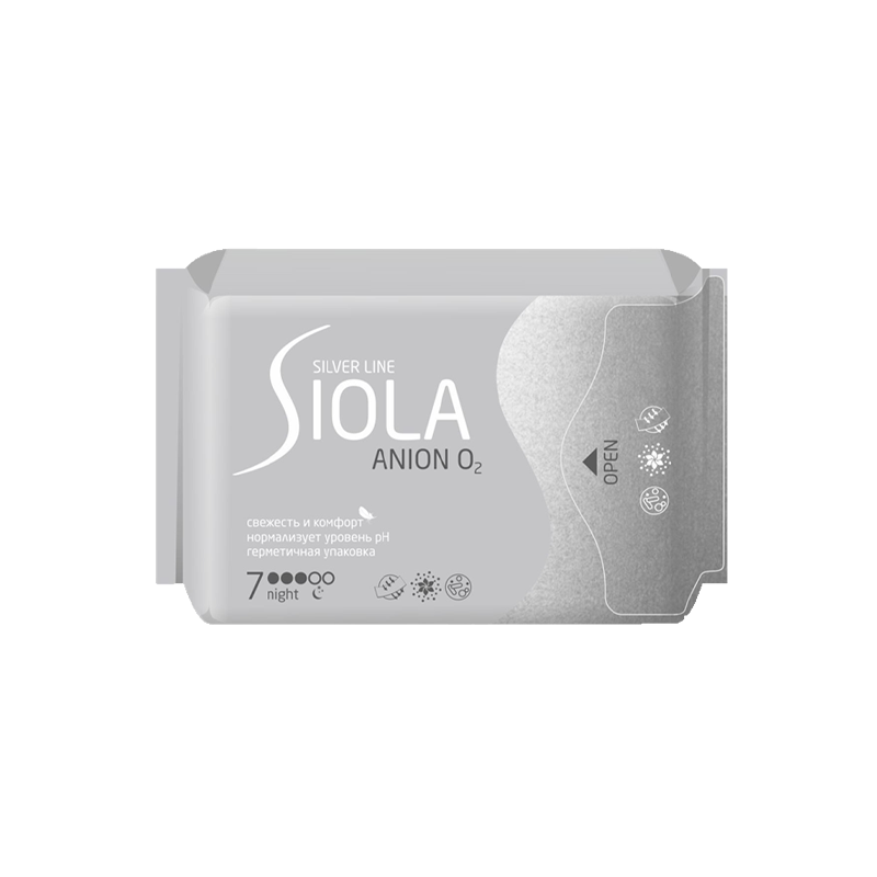 Гигиенические прокладки Siola, Silver Line Night Ультратонкие Anion O2 3 капель 7 line repair nutrient niacinamide night cream
