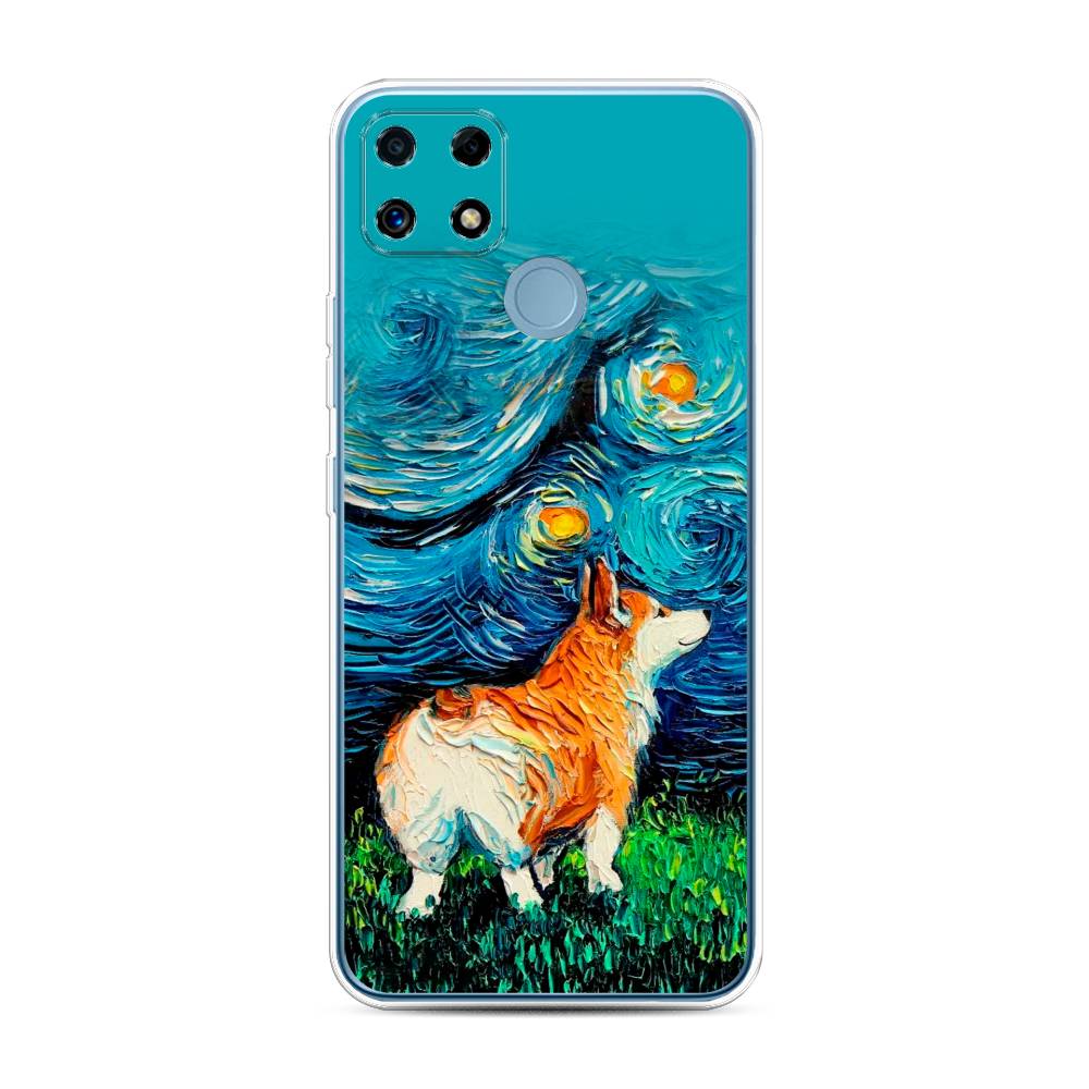 

Чехол на Oppo Realme C25 "Корги звёздная ночь", Коричневый;белый;зеленый, 257450-1