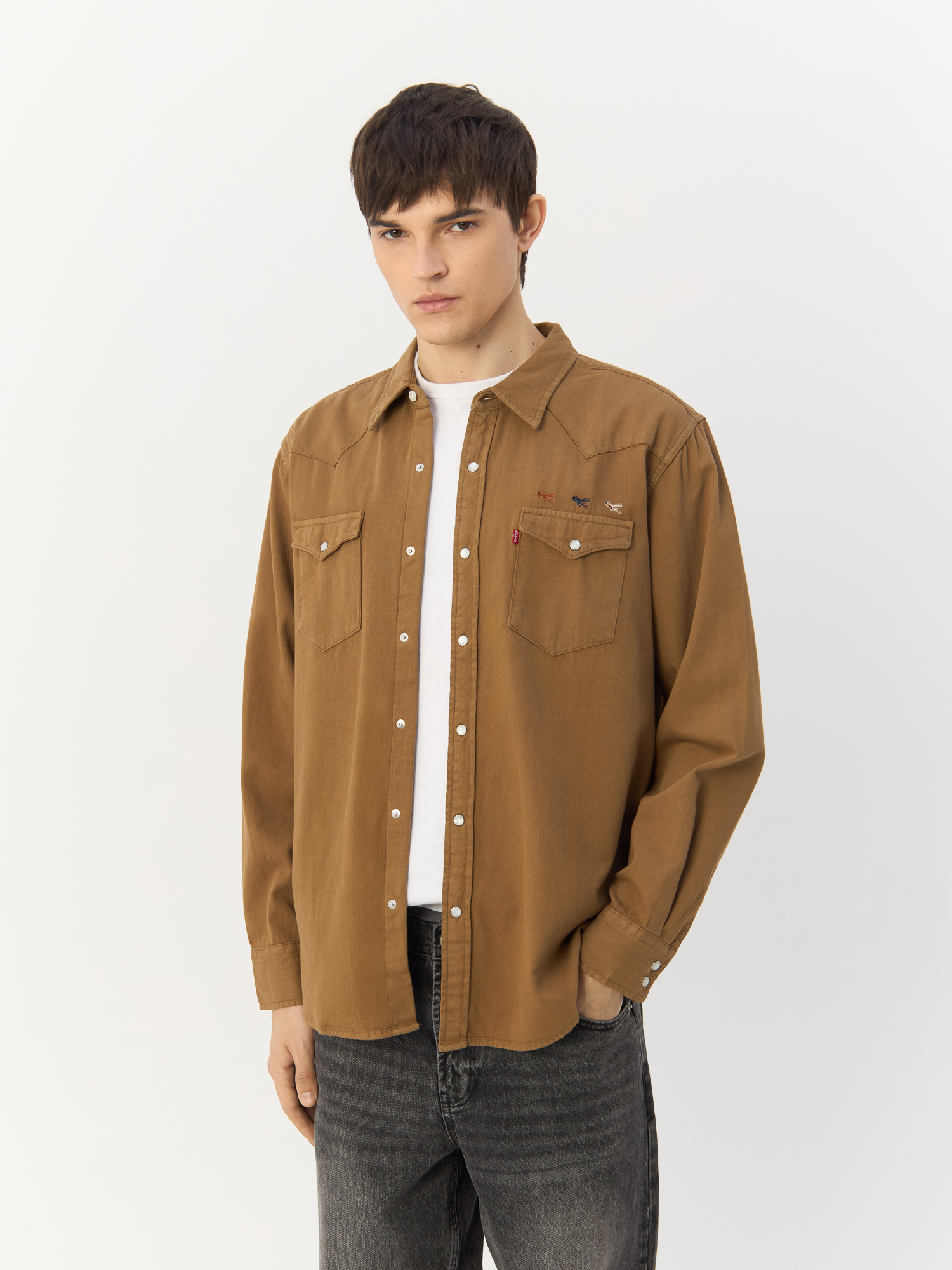 

Рубашка мужская Levi’s 85745-0150 коричневая L, Коричневый, 85745
