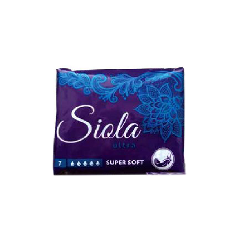 

Гигиенические прокладки Siola, Ultra Soft Super 5 капель, 7 шт, Белый