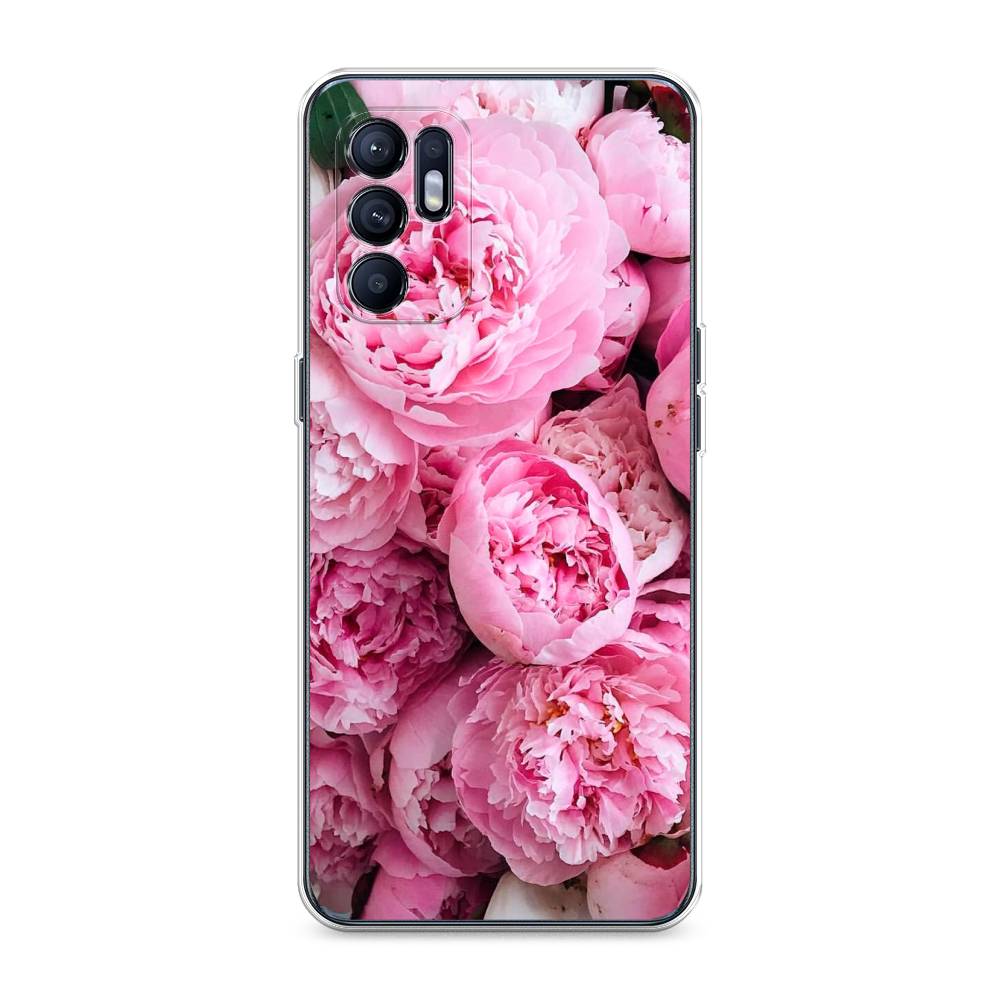 

Чехол на Oppo Reno 6 4G "Розовые пионы", Бежевый;розовый, 257850-2