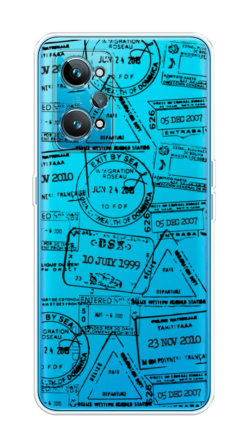 

Чехол на Realme GT 2 "Visa stamps 2", Белый;черный;серый, 258550-2